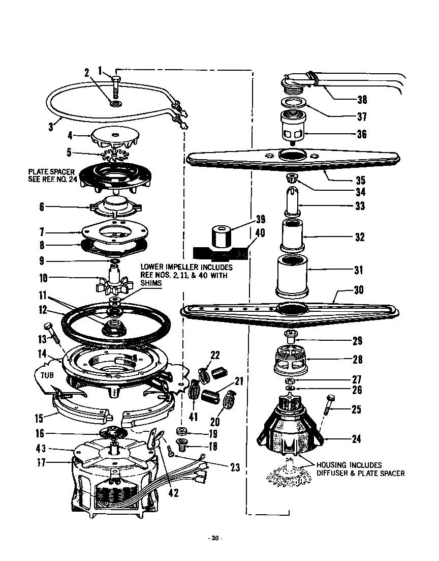 ^motor, heater, spray arm
