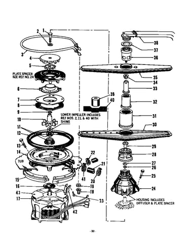 ^motor, heater, spray arm