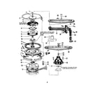 Roper 8518L40 motor, heater, and spray arm diagram