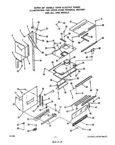 Upper oven pedestal