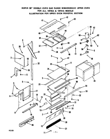 Upper oven pedestal