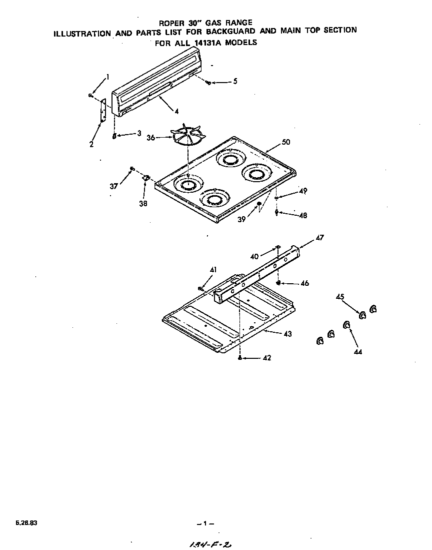 BACKGUARD AND MAIN TOP