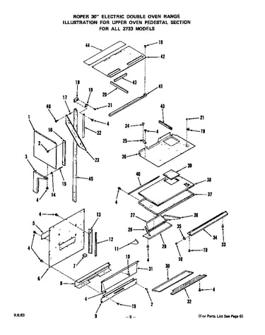 Upper oven pedestal
