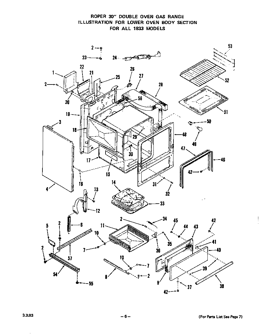 Lower oven body
