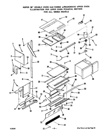 Upper oven pedestal