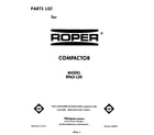Roper 8963L30 front cover diagram