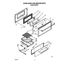 Roper SGC355XW1 oven door and broiler diagram