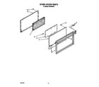 Roper FGP320VW1 oven door diagram