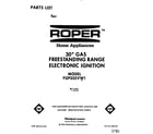 Roper FGP355VW1 front cover diagram