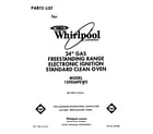 Whirlpool 1SF034PEW2 front cover diagram