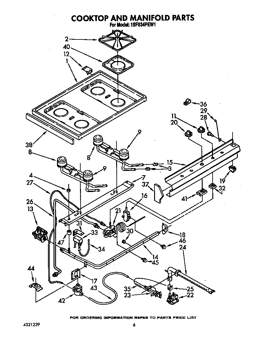 COOKTOP AND MANIFOLD