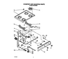 Whirlpool 1SF014BEW2 cooktop and manifold diagram