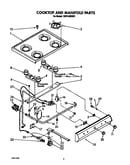 Cooktop and manifold