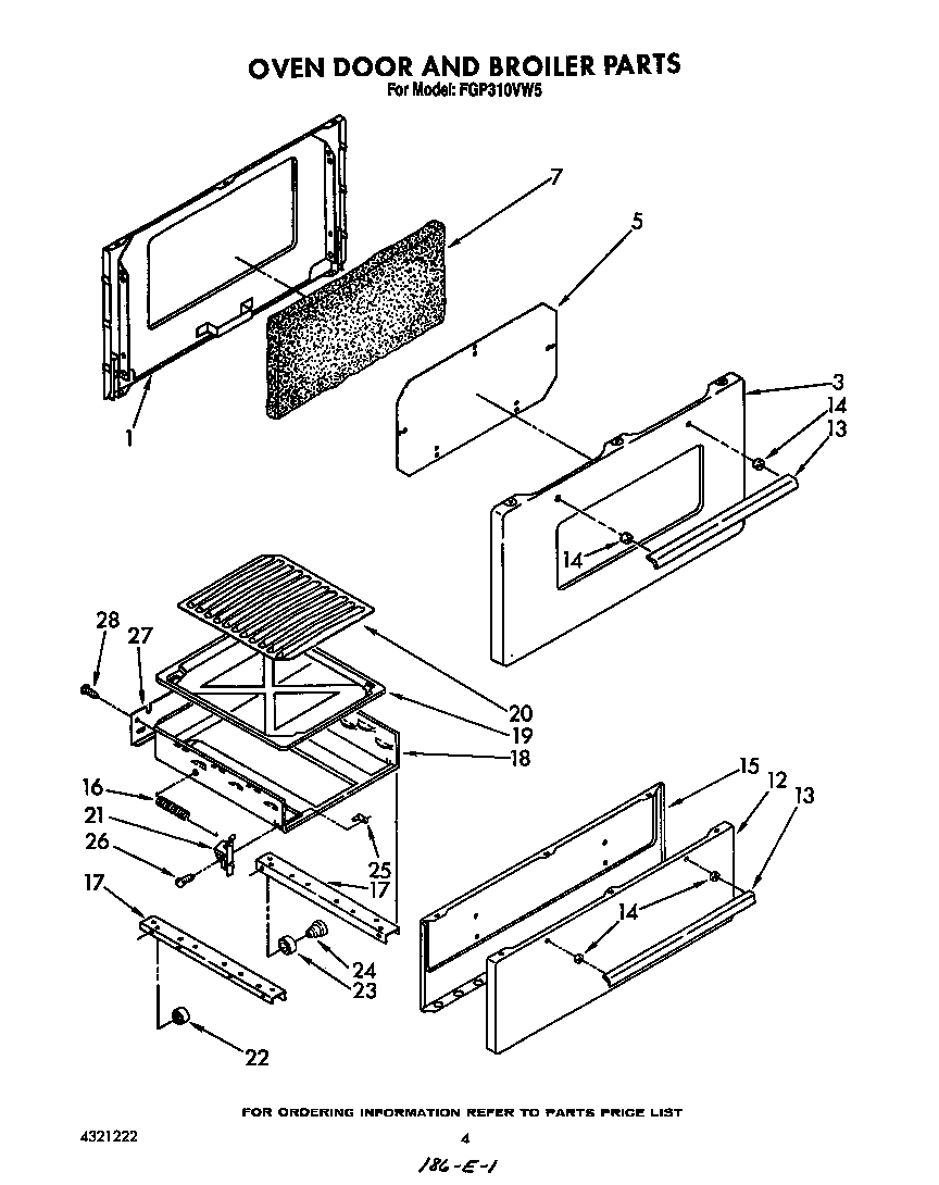 OVEN DOOR AND BROILER