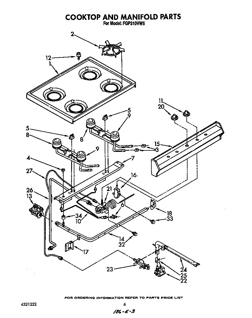 COOKTOP AND MANIFOLD