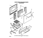 Roper FGP215VW4 oven door and broiler diagram