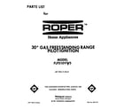 Roper FLP310VW5 front cover diagram