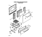 Roper FGP210VW4 oven door and broiler diagram