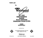 Whirlpool SF335PEWW1 front cover diagram