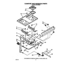 Whirlpool SF314PSWW1 cooktop and manifold diagram