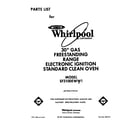 Whirlpool SF3100EWW1 front cover diagram