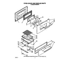 Whirlpool SF3100EWW1 oven door and broiler diagram
