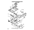 Whirlpool SF3100EWW1 cooktop and manifold diagram