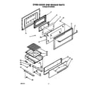 Whirlpool SF310PEWW3 oven door and broiler diagram