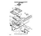 Whirlpool SF3020SWW1 cooktop and manifold diagram