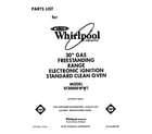 Whirlpool SF3000EWW1 front cover diagram