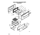 Roper SGC355XW0 oven door and broiler diagram