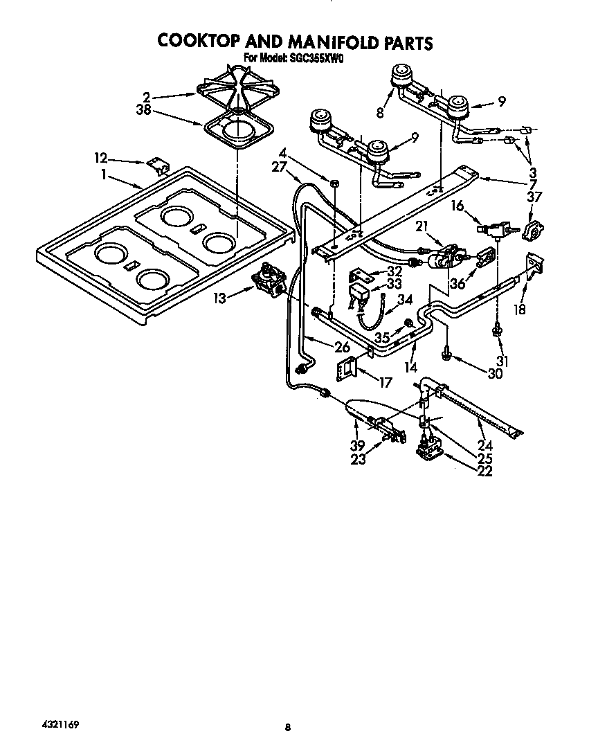 COOKTOP AND MANIFOLD