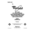 Whirlpool SM988PESW3 front cover diagram