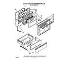 Whirlpool SM988PESW3 oven door and drawer diagram