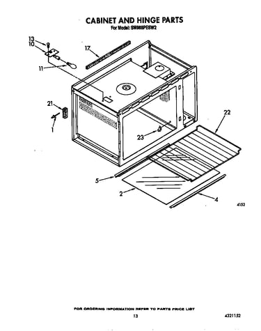 Cabinet and hinge