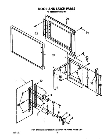 Door and latch
