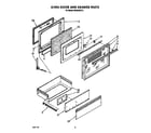 Whirlpool RS363BXTT2 oven door and drawer diagram