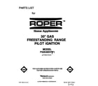 Roper FGS395VW1 front cover diagram