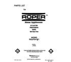 Roper FES370VW1 front cover diagram