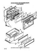 Oven door and drawer