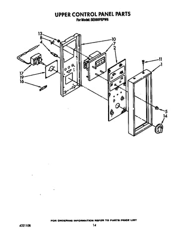 Upper control panel