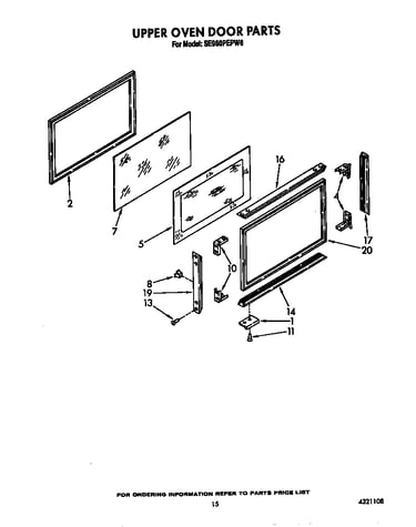 Upper oven door
