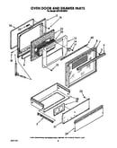 Oven door and drawer