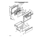 Whirlpool SF365BEWW2 oven door and drawer diagram
