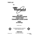 Whirlpool SF310PEWW2 front cover diagram