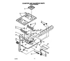 Whirlpool SF304BSWW0 cooktop and manifold diagram