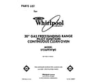 Whirlpool SF336PEWW0 front cover diagram