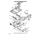 Whirlpool SF336PEWW0 cooktop and manifold diagram