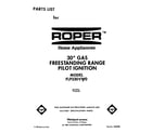 Roper FLP330VW0 front cover diagram