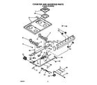 Whirlpool SF3100EWW0 cooktop and manifold diagram